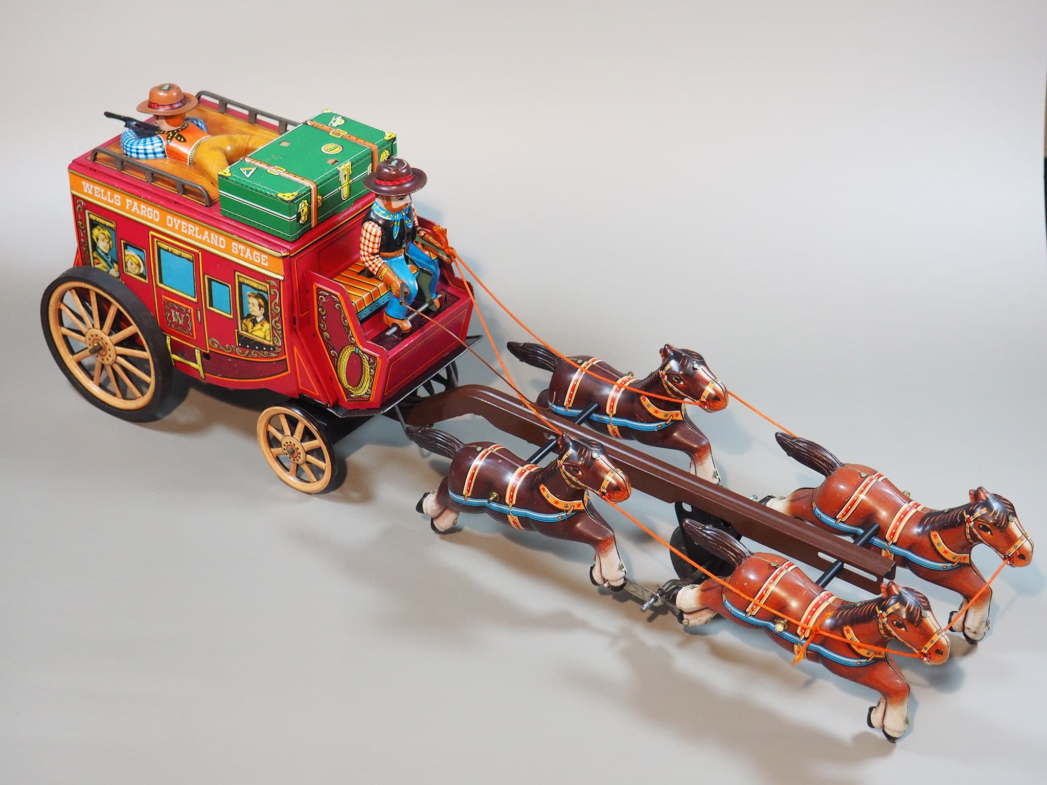 "Winner of the West" Overland Stagecoach with Four Galloping Horses