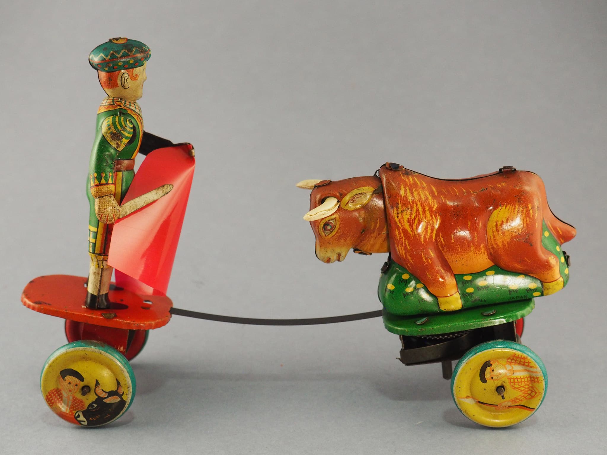 Bullfighter and bull