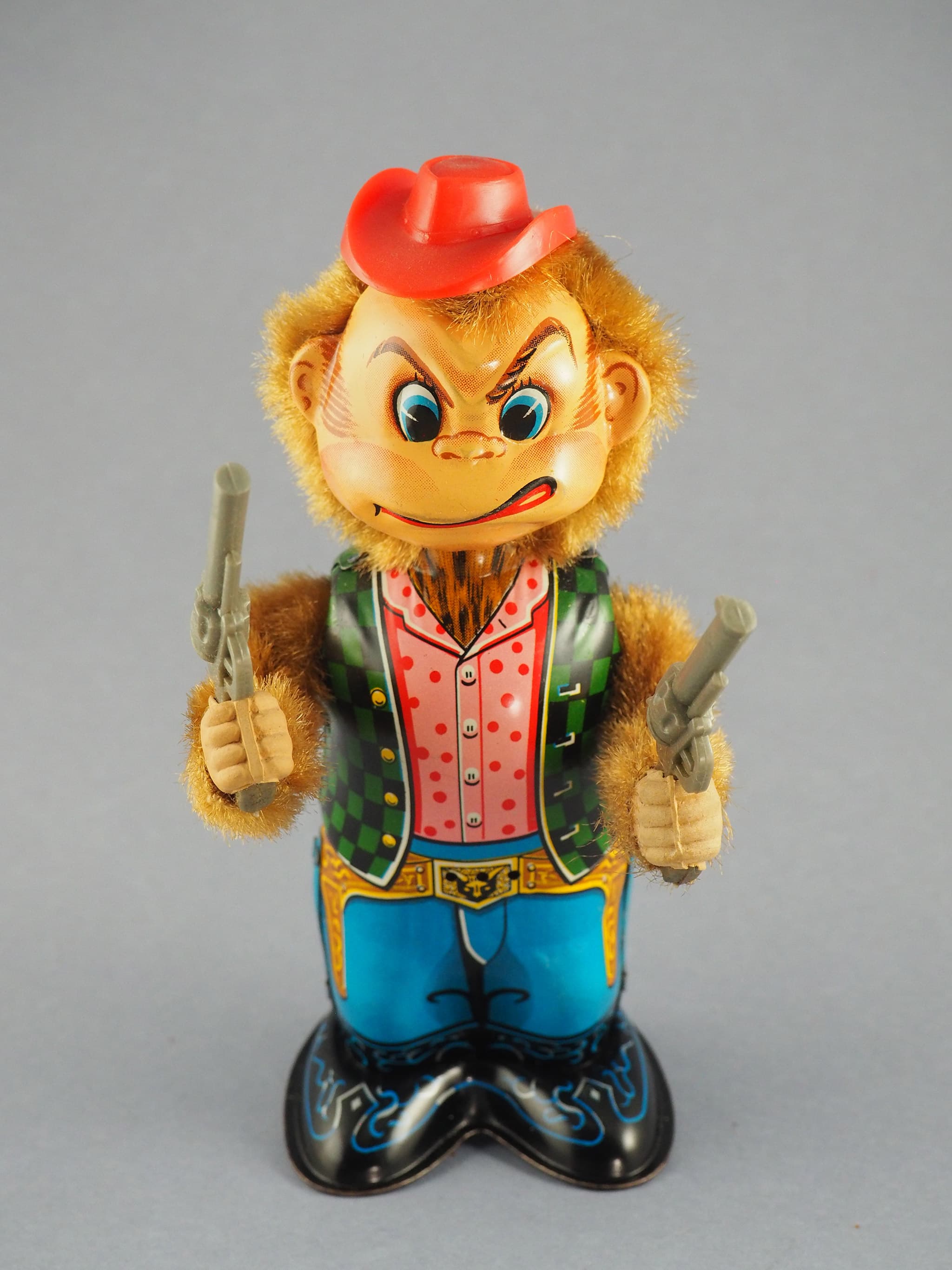 Walking Monkey Cowboy with Two Guns