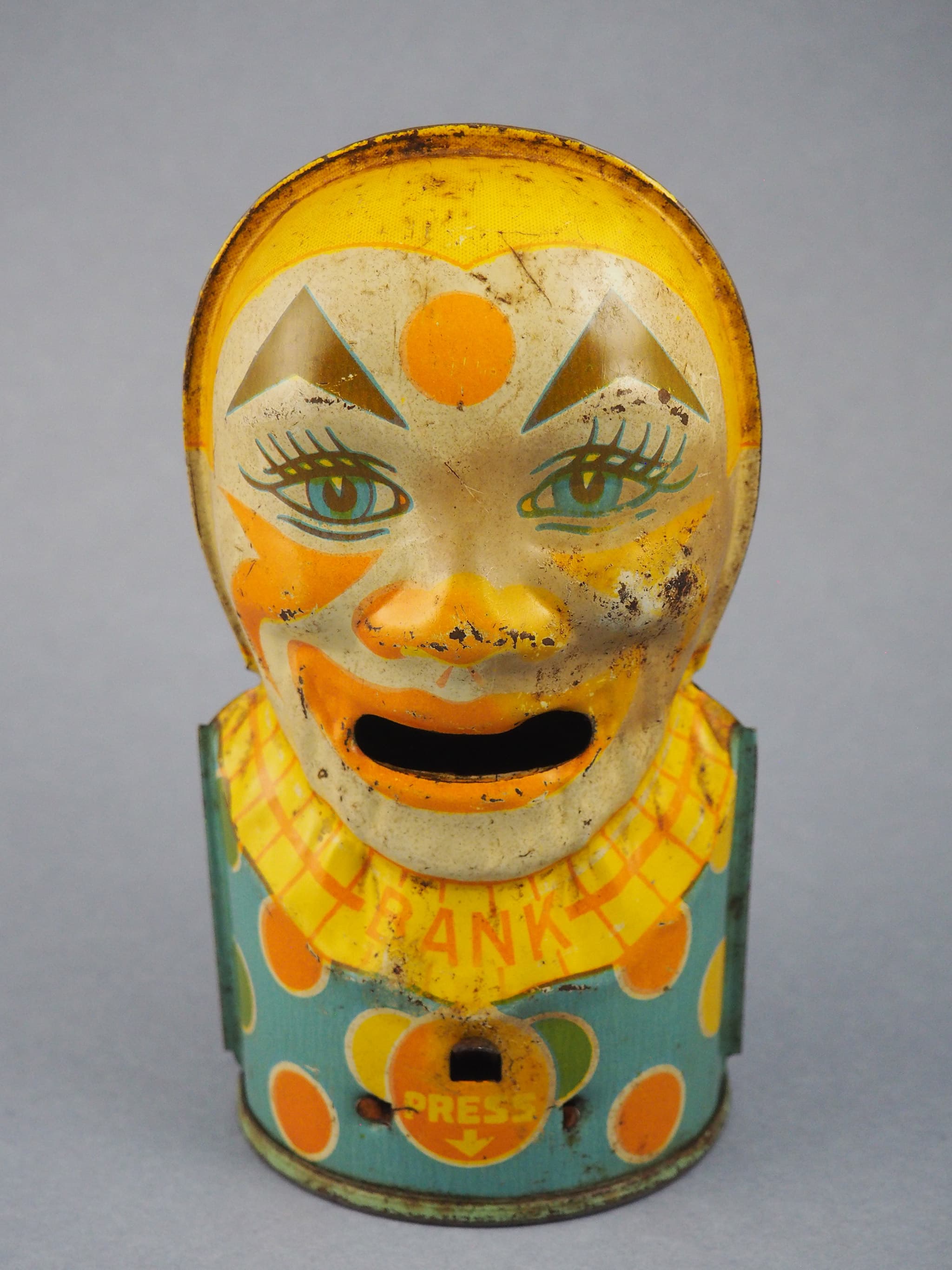 Clown Head Mechanical Bank