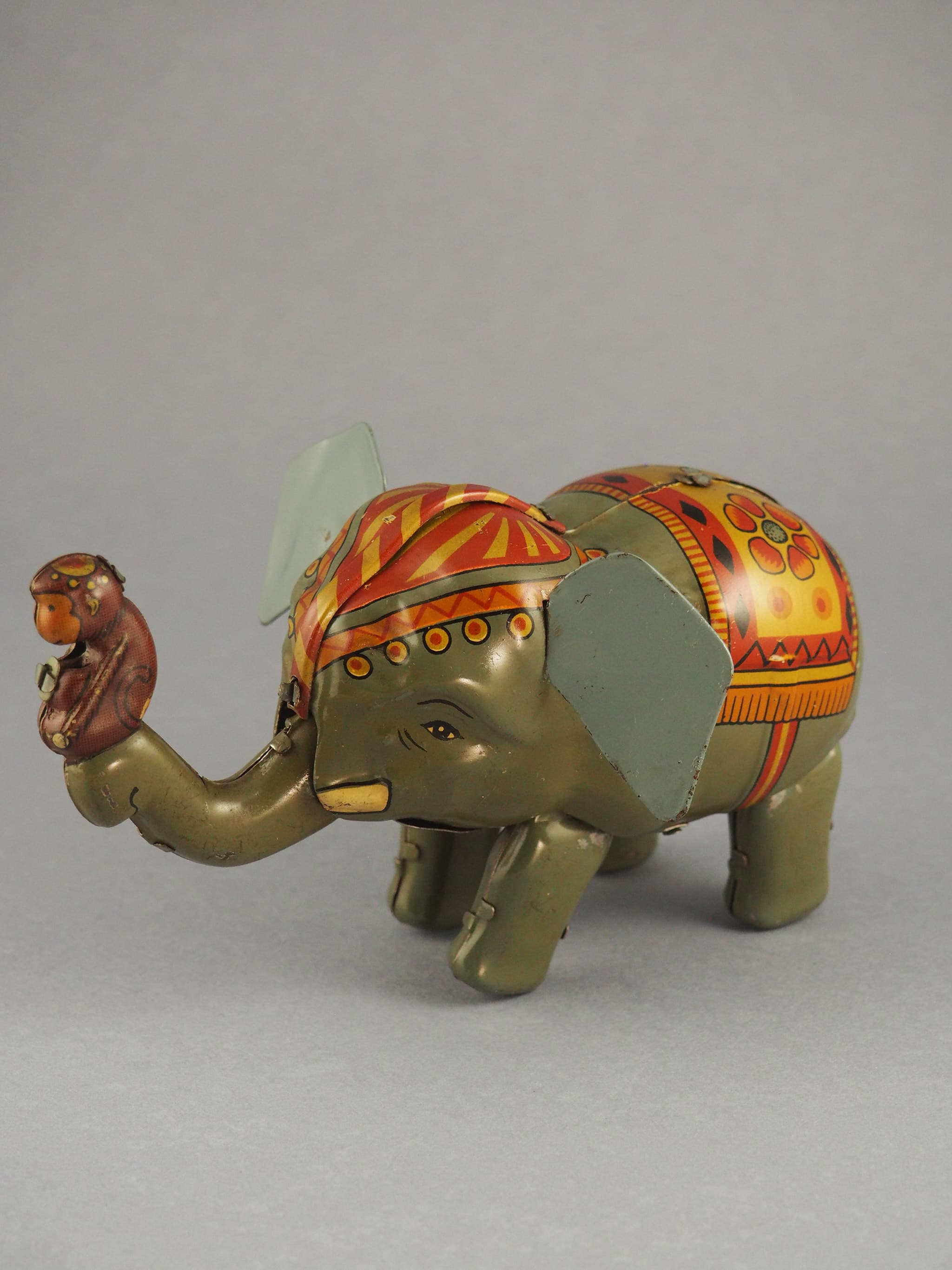 Circus Elephant with monkey