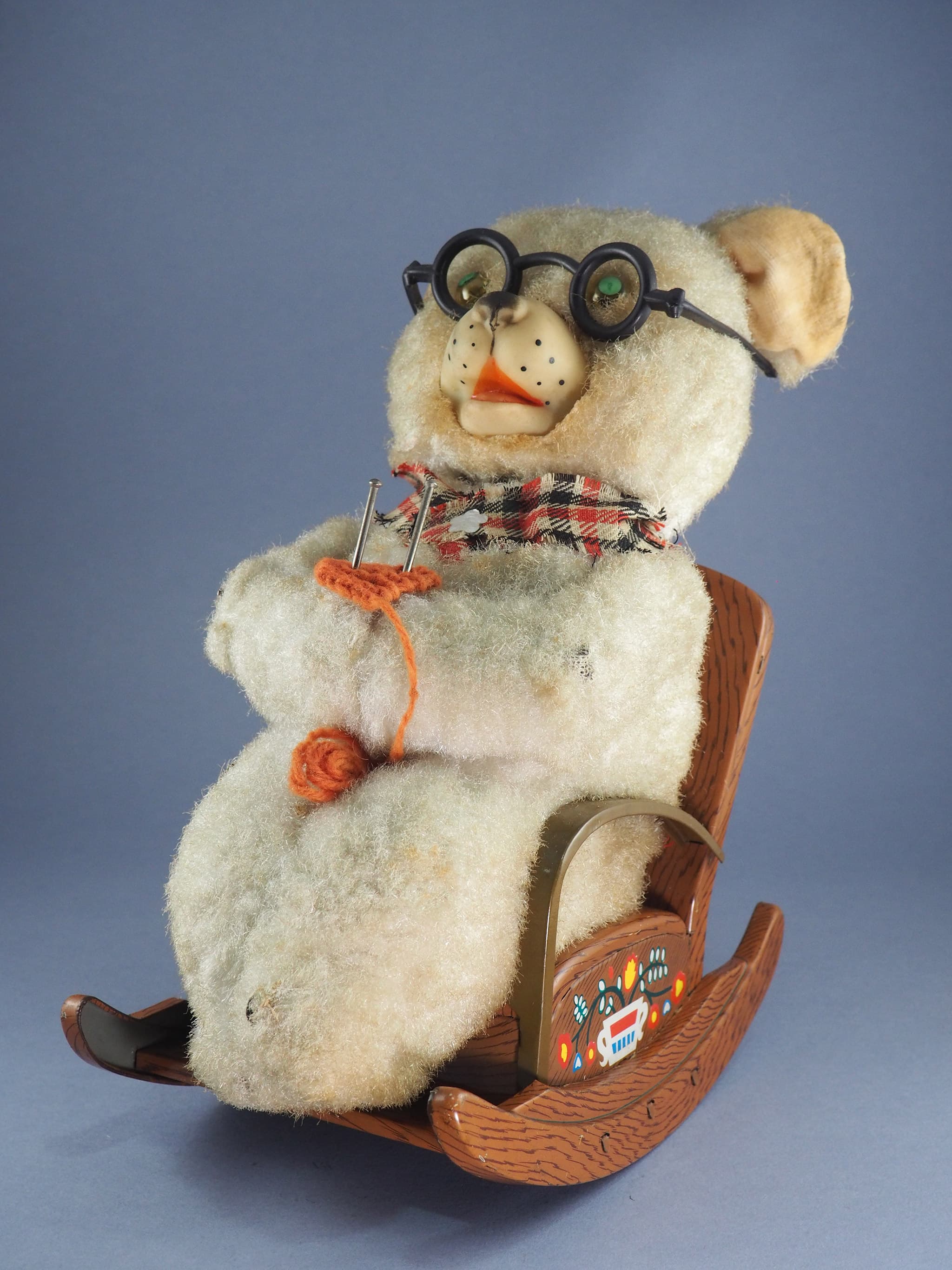 Mother Bear - Sitting and Knitting in her old Rocking Chair