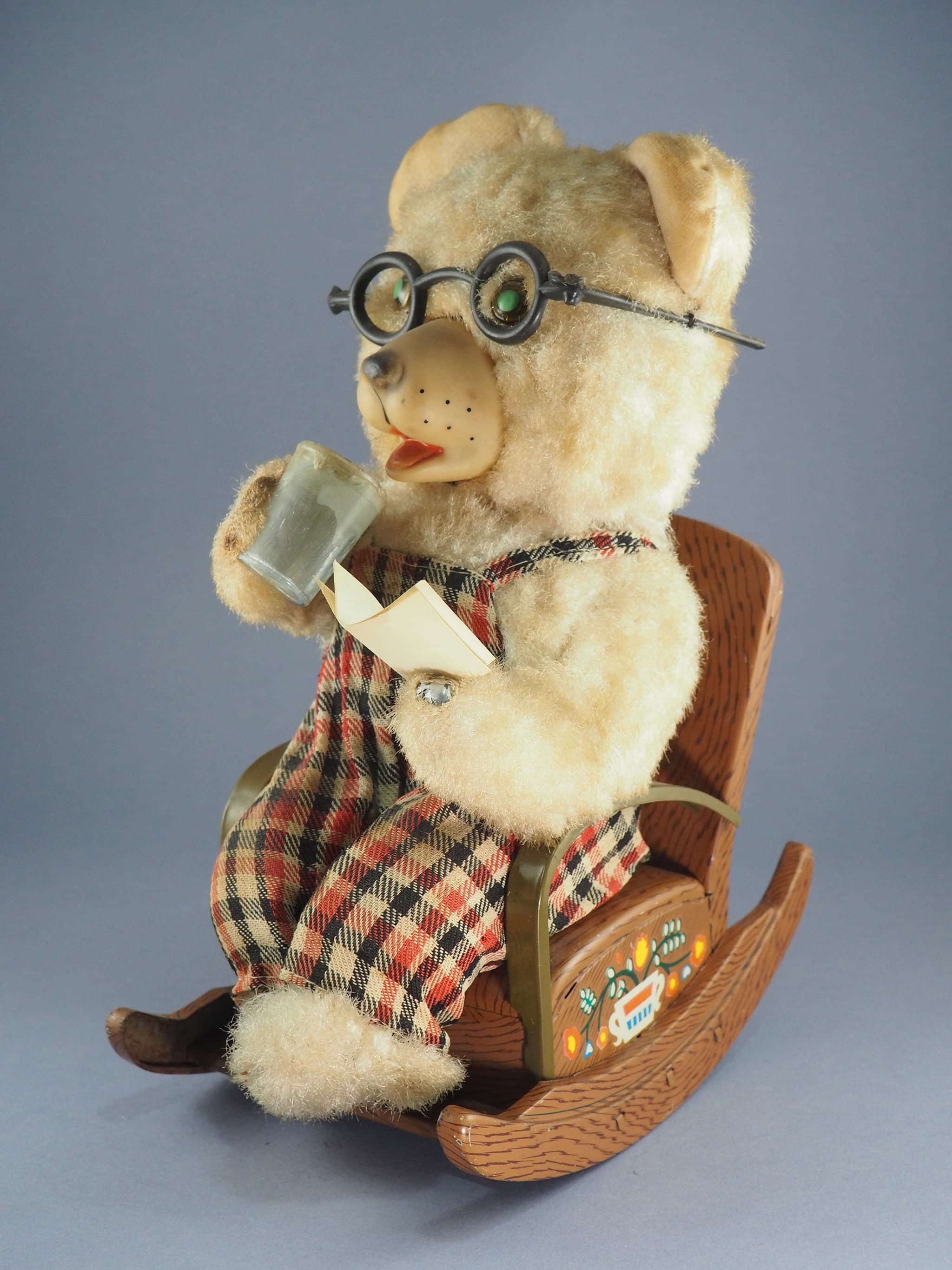 Papa Bear - Reading & Drinking in his old Rocking Chair