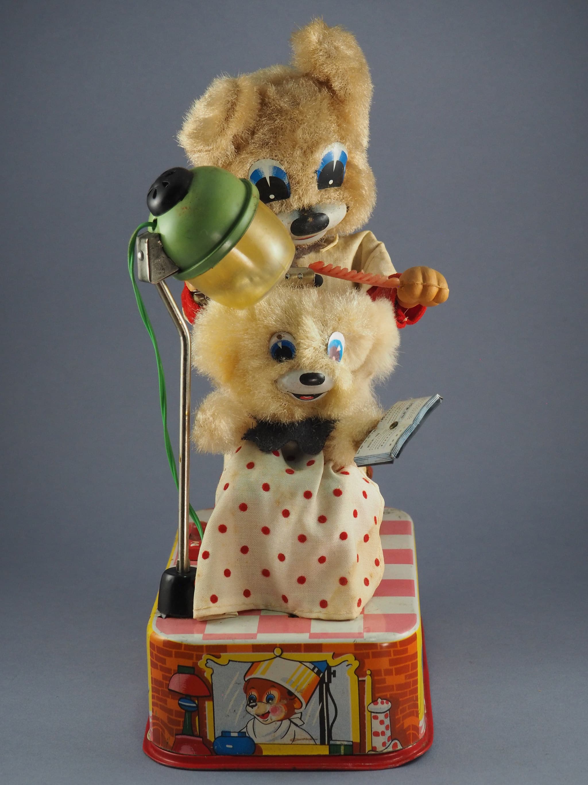 Beauty Parlor Bear with Lighted Dryer Stand
