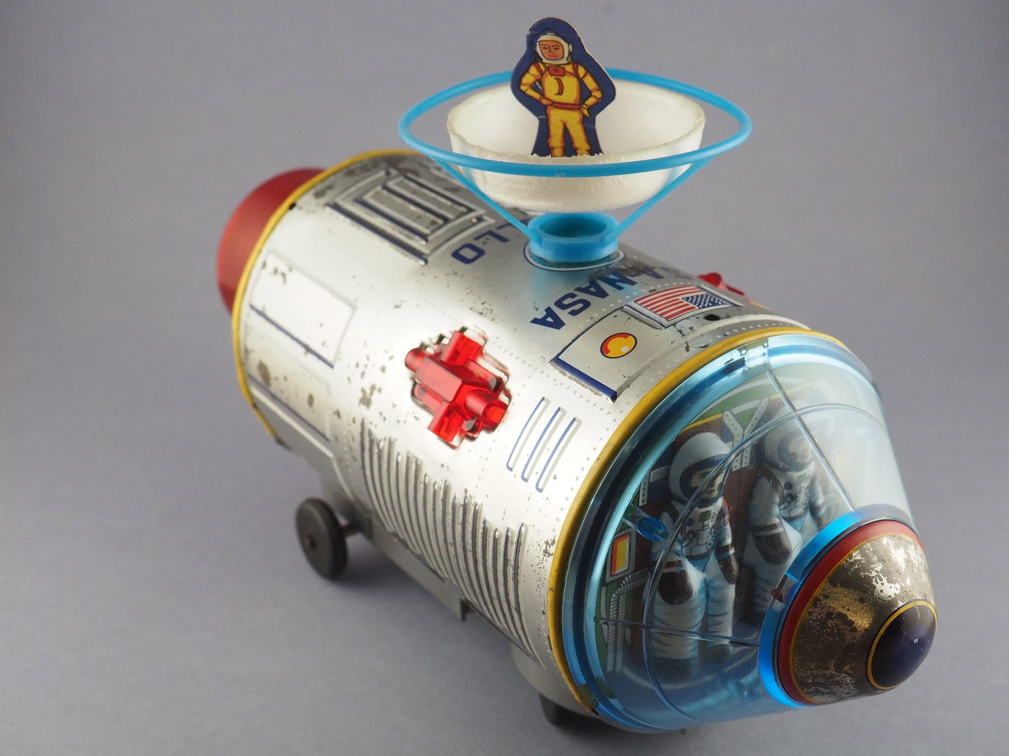 Space Capsule with Floating Astronaut