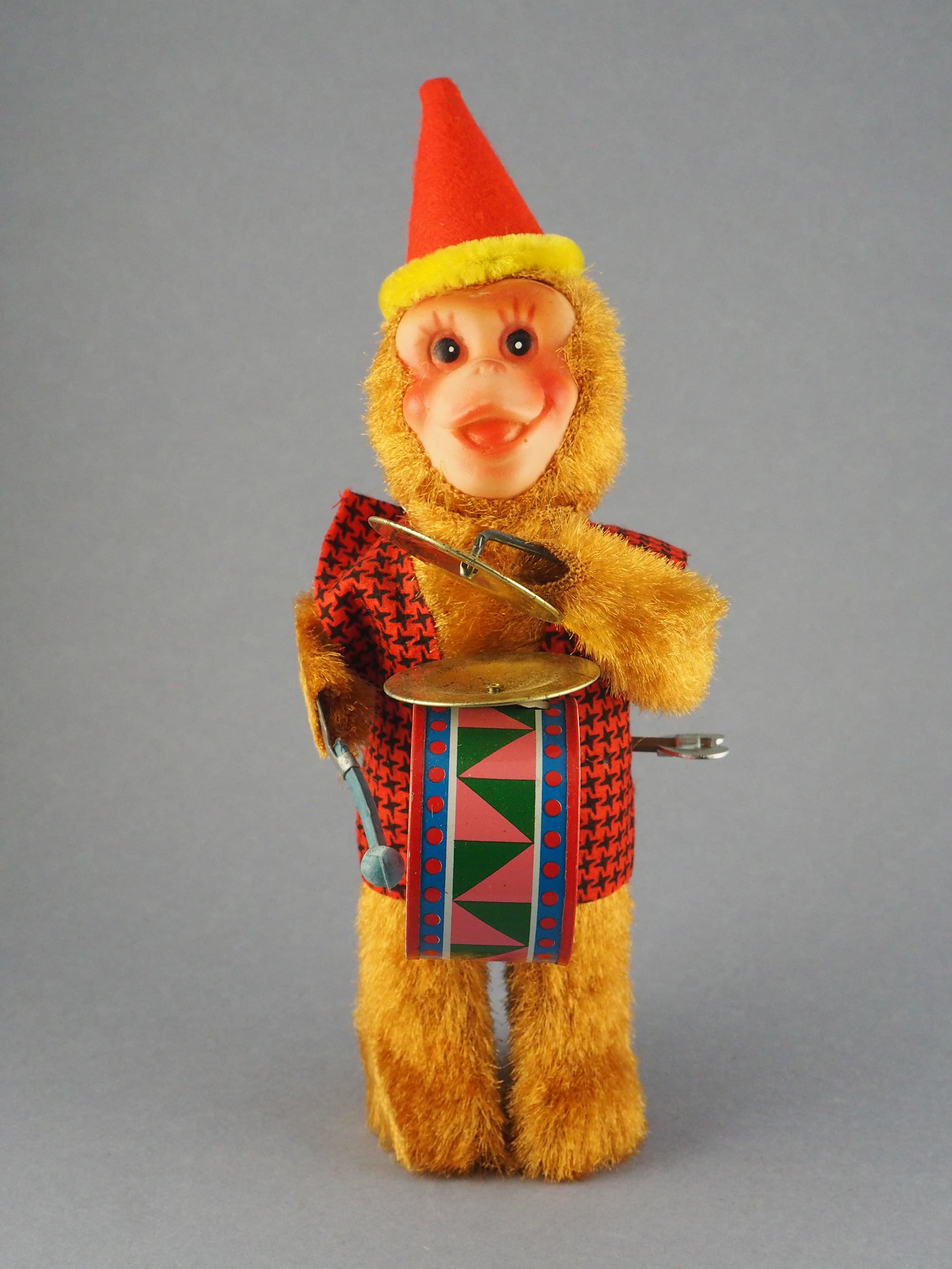 Musical Monkey with Cymbal and Drum